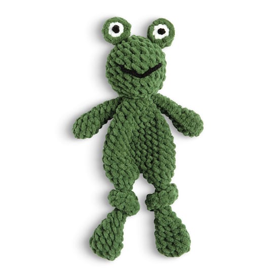 Green Frog Intermediate Cuddle Craft Crochet Kit by Loops & Threads®